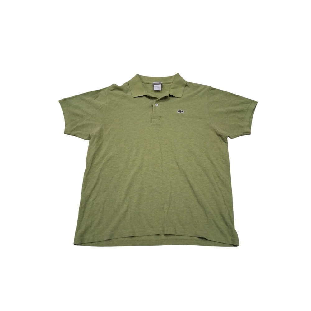 Lacoste Mens Short Sleeve Polo Shirt Olive Green Pique Logo Size L 5